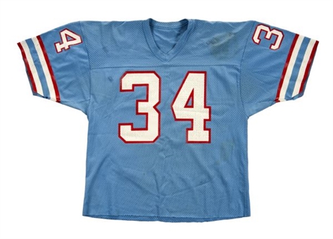 1980-84 Earl Campbell Houston Oilers Game Worn Home Jersey – MEARS A6.5 